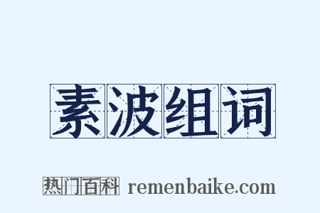 素波组词是什么意思的图片